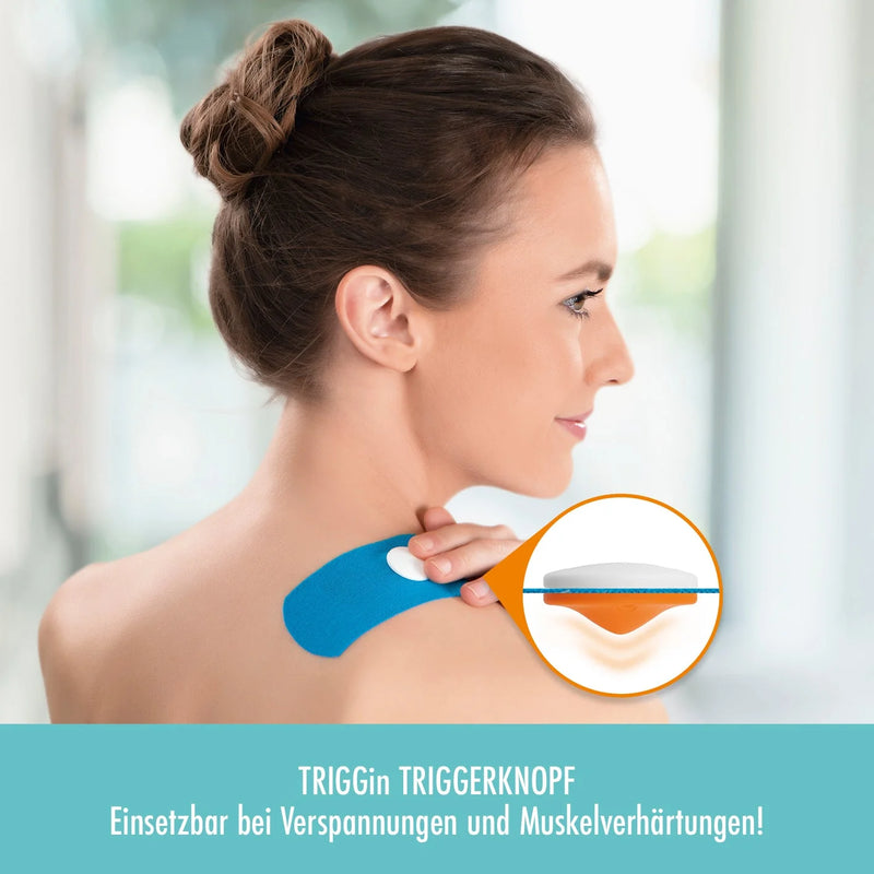 TRIGGin Tape blau Schmerzlinderung Verspannungen Anwendung